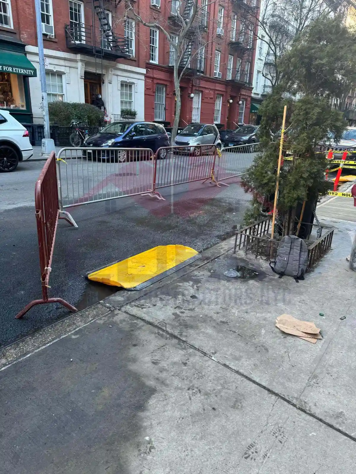 Sidewalk in winter season